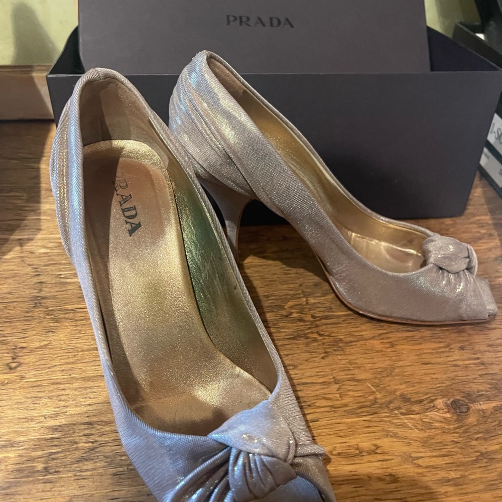 Prada Gold stiletto